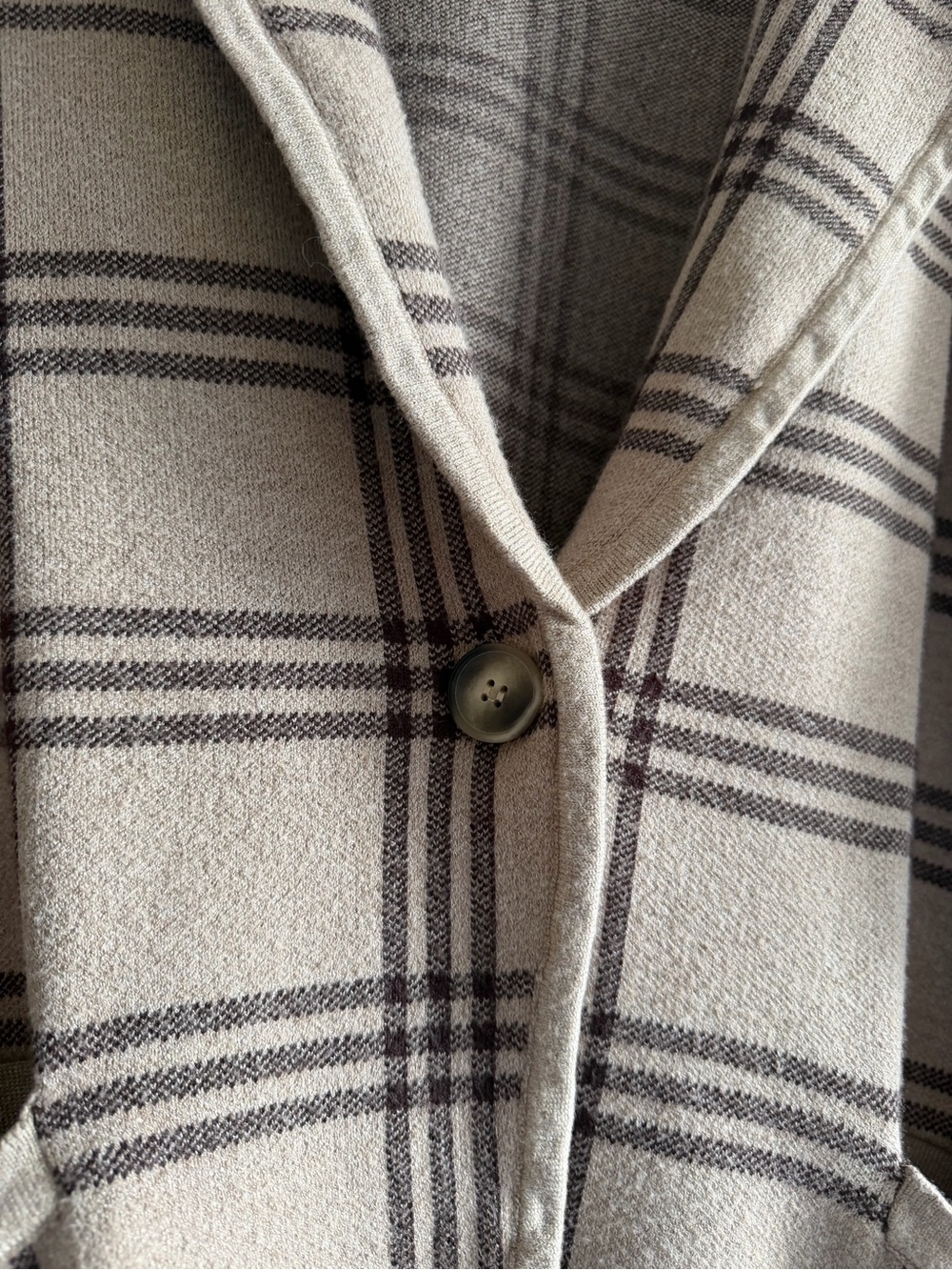 Dreamers by Debut Plaid Knit Blazer Cardigan | XS (Oversized Fit) - Picture 7 of 9